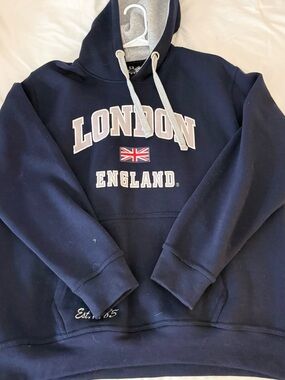 London England Navy Hoodie with Union Jack